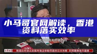 小马哥官网解读，香港资料落实效率