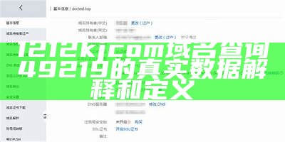 1212kjcom域名查询49219的真实数据解释和定义