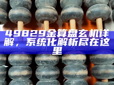 49829金算盘玄机详解，系统化解析尽在这里