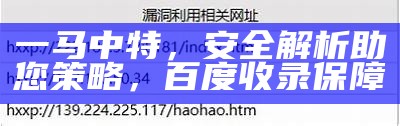 一马中特，安全解析助您策略，百度收录保障