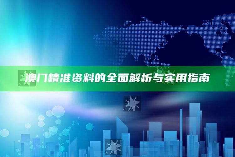 王中王王中王免费资料大全一，澳门精准资料的全面解析与实用指南