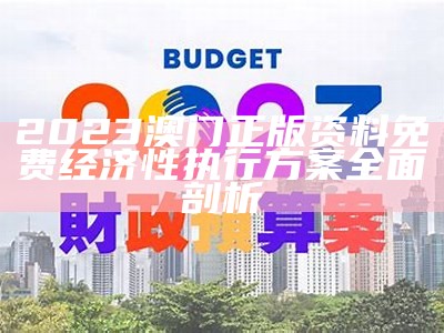 2023澳门正版资料免费经济性执行方案全面剖析